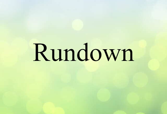 rundown