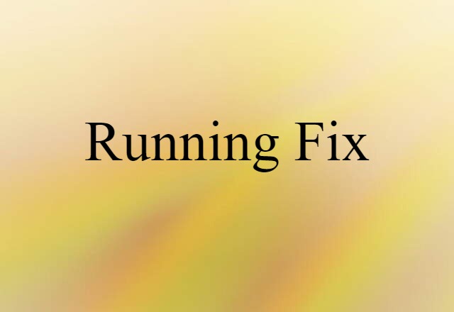 running fix