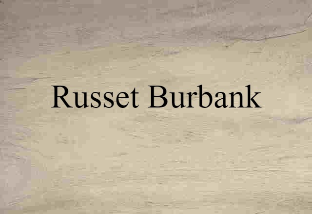 Russet Burbank (noun) Definition, Meaning & Examples