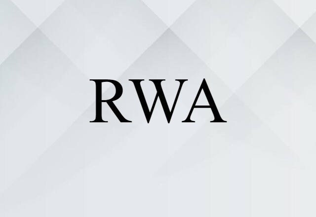 RWA (noun) Definition, Meaning & Examples