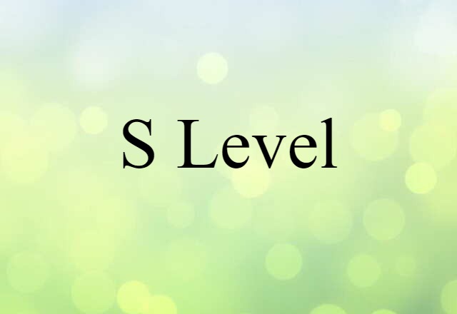 S level