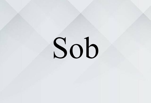 Sob (noun) Definition, Meaning & Examples