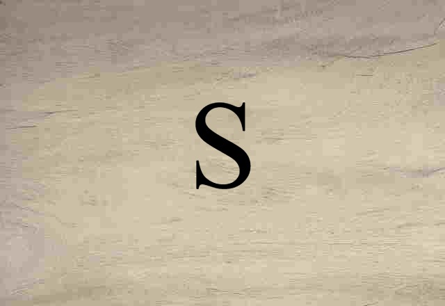 S (noun) Definition, Meaning & Examples