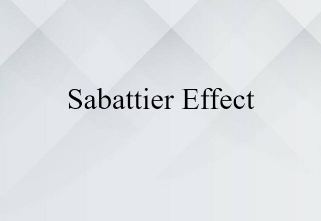 Sabattier effect