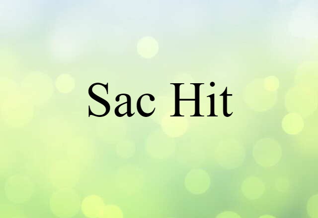 Sac Hit (noun) Definition, Meaning & Examples