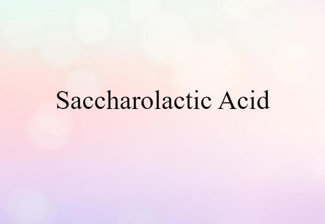 Saccharolactic Acid (noun) Definition, Meaning & Examples