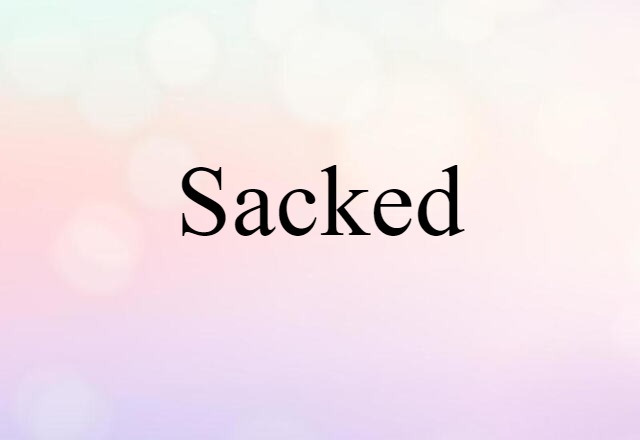 Sacked (noun) Definition, Meaning & Examples