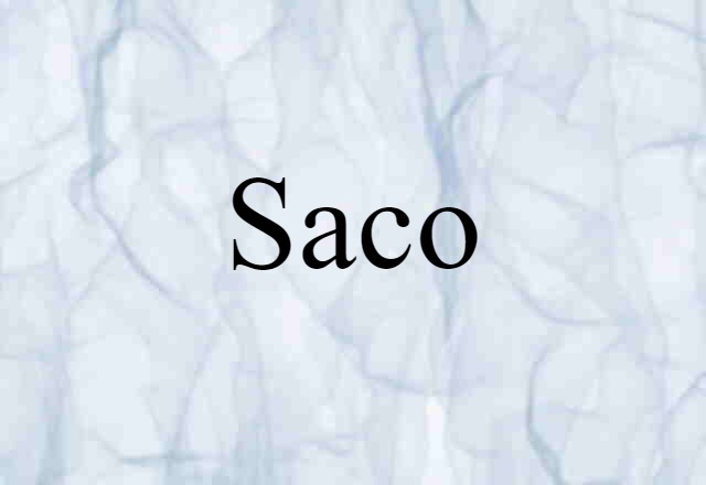 Saco (noun) Definition, Meaning & Examples