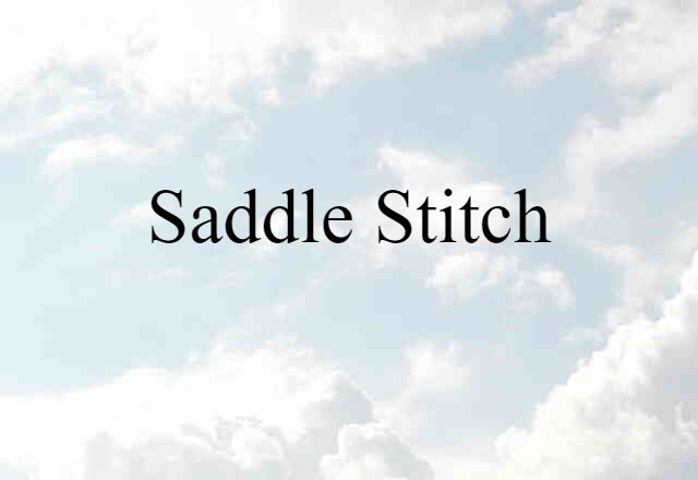 saddle stitch