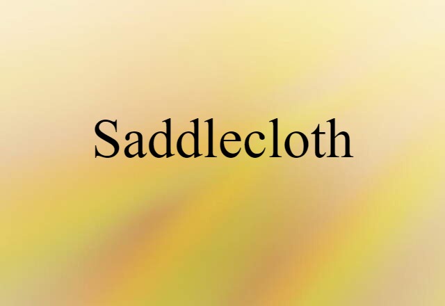 saddlecloth