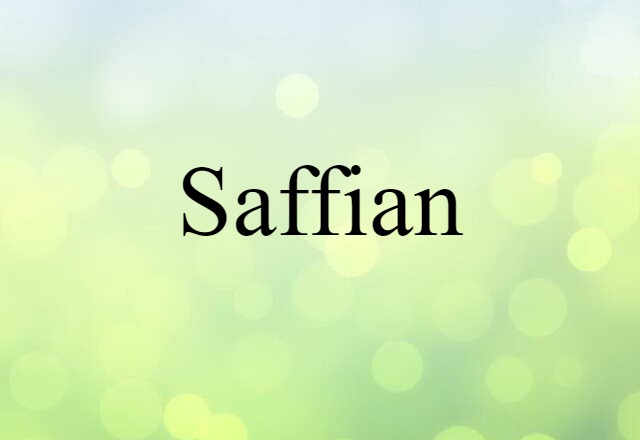 Saffian (noun) Definition, Meaning & Examples