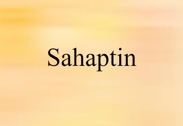 Sahaptin