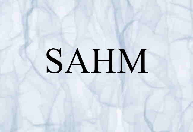 SAHM (noun) Definition, Meaning & Examples