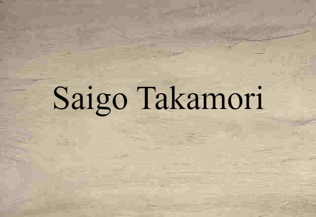 Saigo Takamori