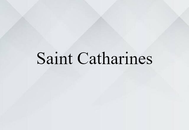 Saint Catharines (noun) Definition, Meaning & Examples