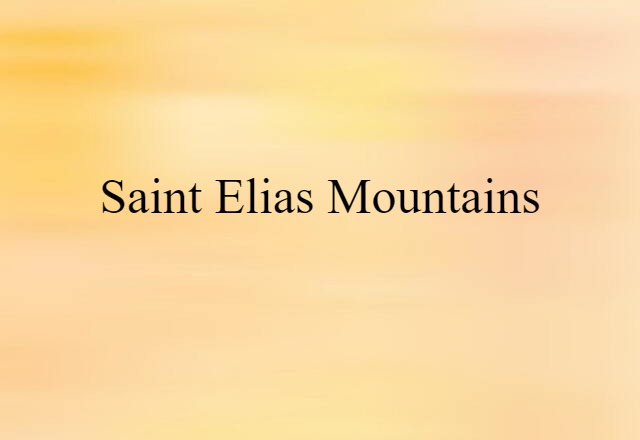 Saint Elias Mountains