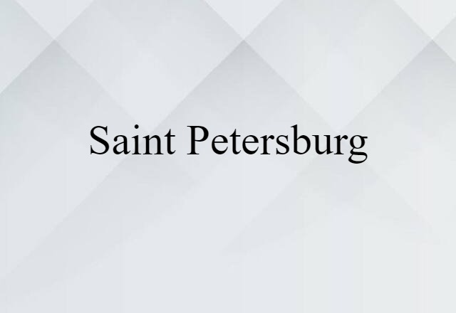 Saint Petersburg