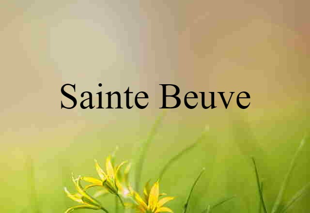 Sainte Beuve