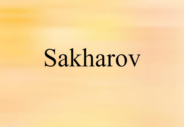 Sakharov