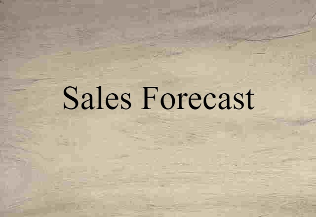 sales forecast