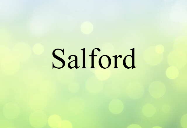 Salford (noun) Definition, Meaning & Examples