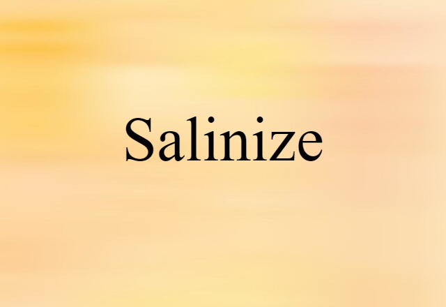 salinize