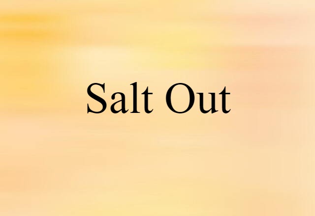 salt out