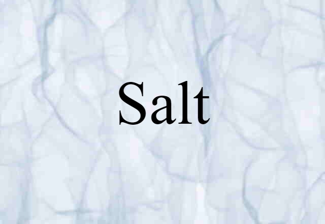 Salt (noun) Definition, Meaning & Examples