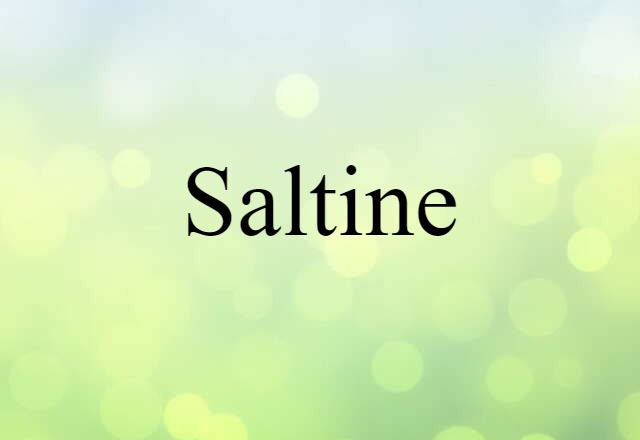 Saltine (noun) Definition, Meaning & Examples