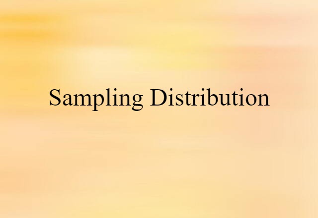 sampling distribution