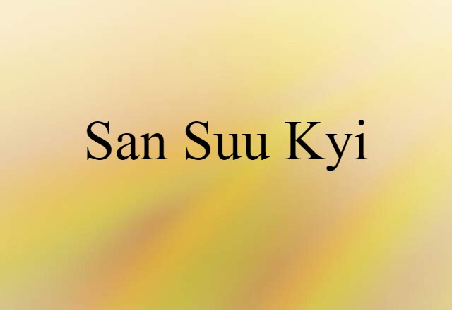 San Suu Kyi