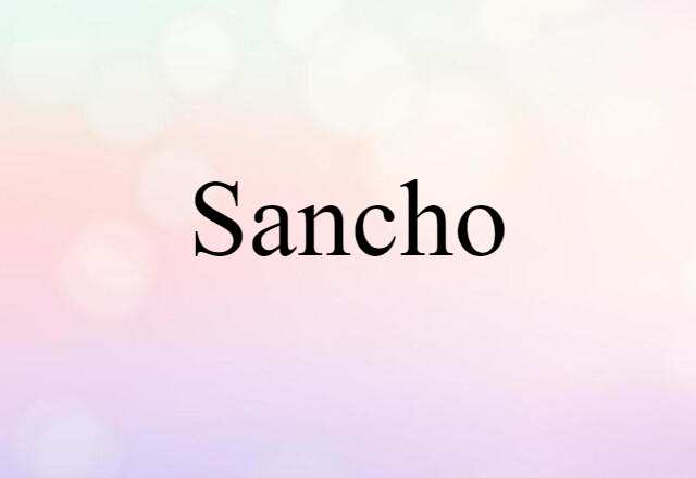 Sancho (noun) Definition, Meaning & Examples