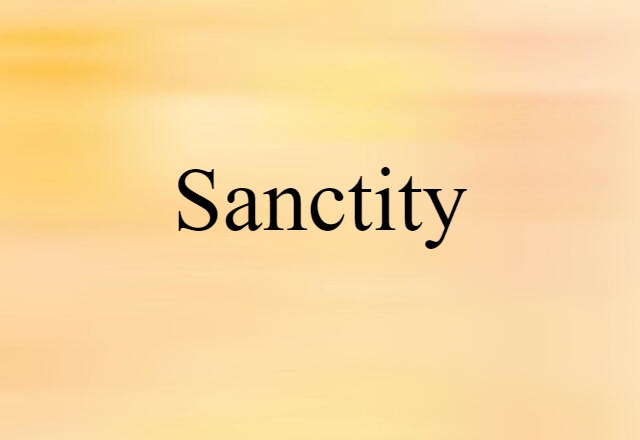 sanctity