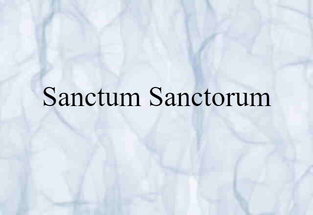 sanctum sanctorum