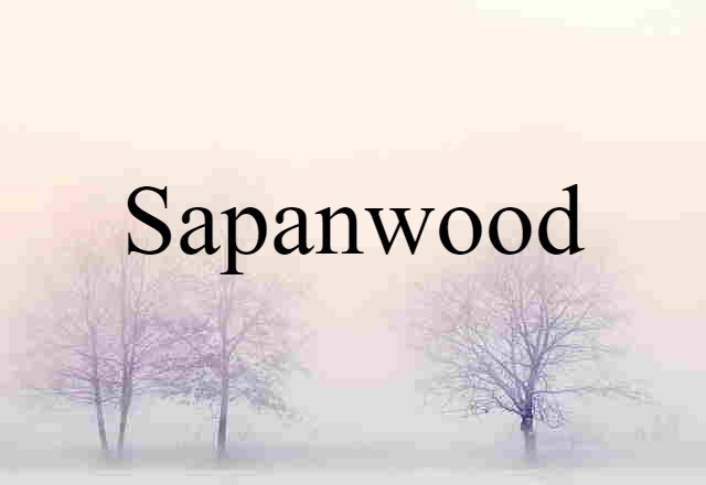 Sapanwood (noun) Definition, Meaning & Examples