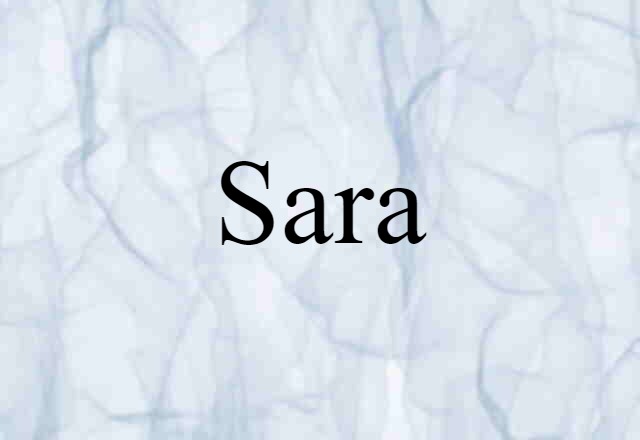 Sara (noun) Definition, Meaning & Examples