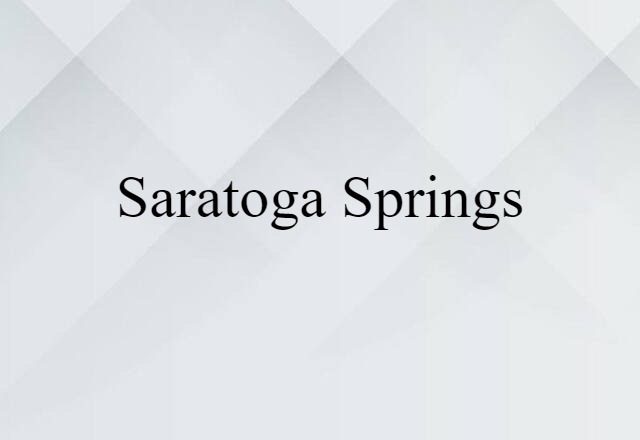 Saratoga Springs