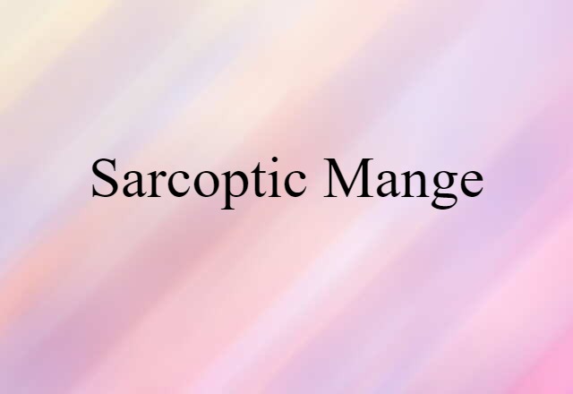 sarcoptic mange