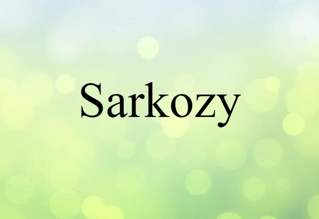 Sarkozy (noun) Definition, Meaning & Examples