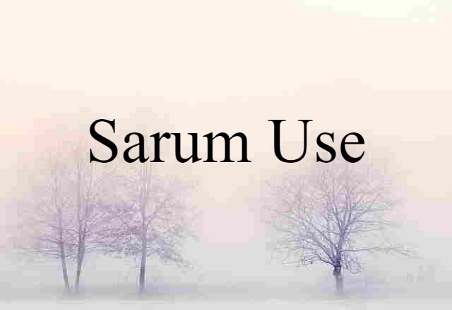 Sarum use