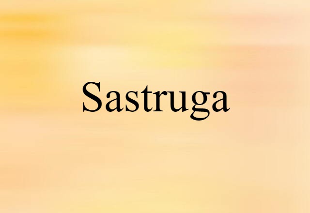 Sastruga (noun) Definition, Meaning & Examples