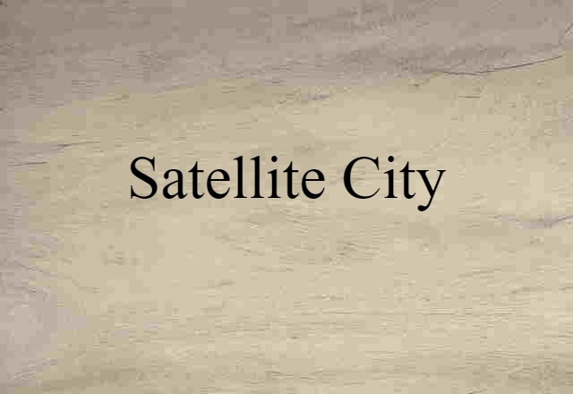 Satellite City (noun) Definition, Meaning & Examples