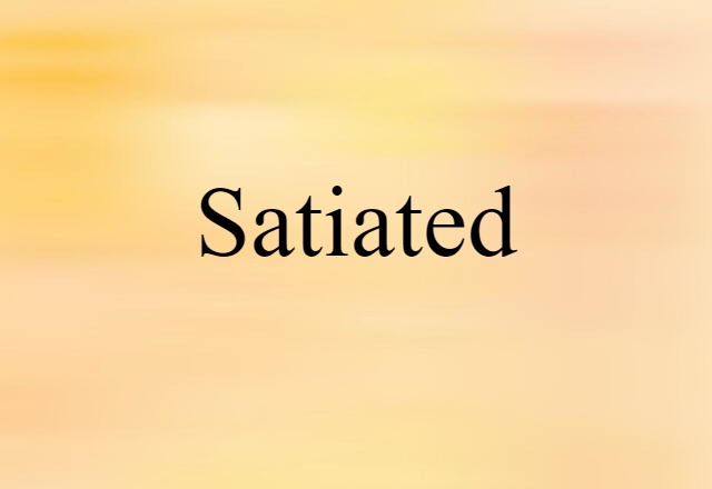 Satiated (noun) Definition, Meaning & Examples