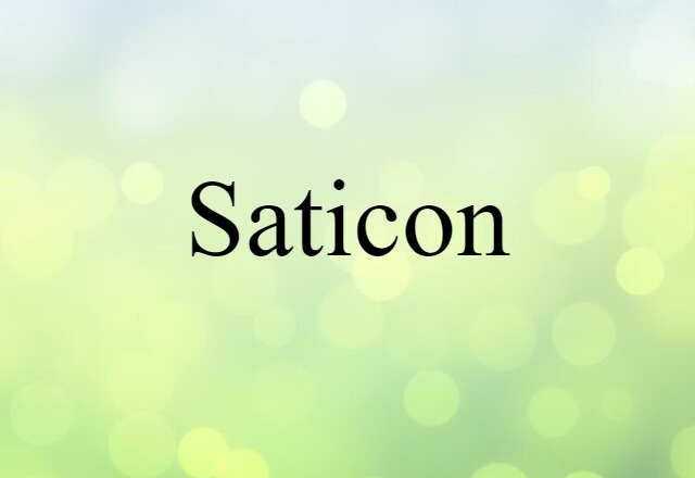 Saticon (noun) Definition, Meaning & Examples