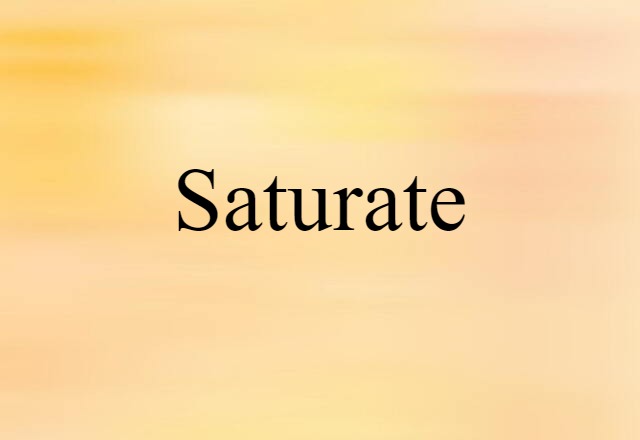 Saturate (noun) Definition, Meaning & Examples