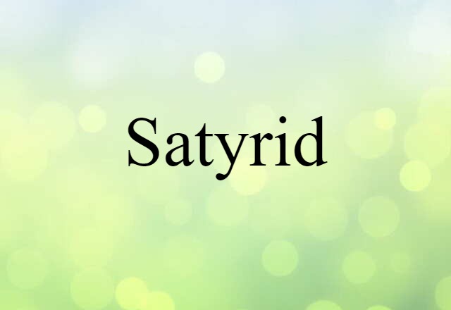 Satyrid (noun) Definition, Meaning & Examples