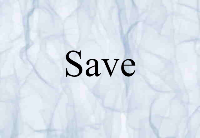 Save (noun) Definition, Meaning & Examples