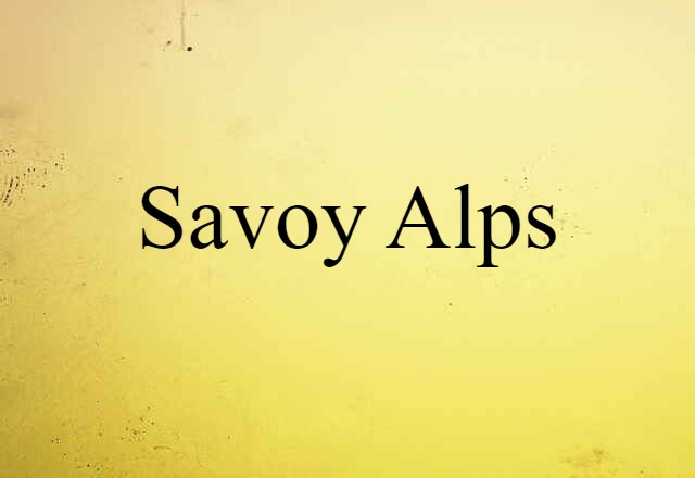 Savoy Alps