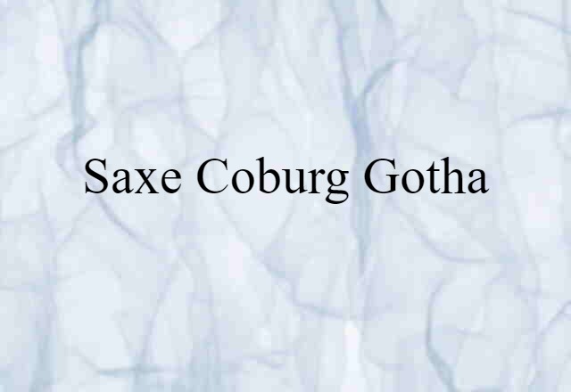 Saxe-Coburg-Gotha