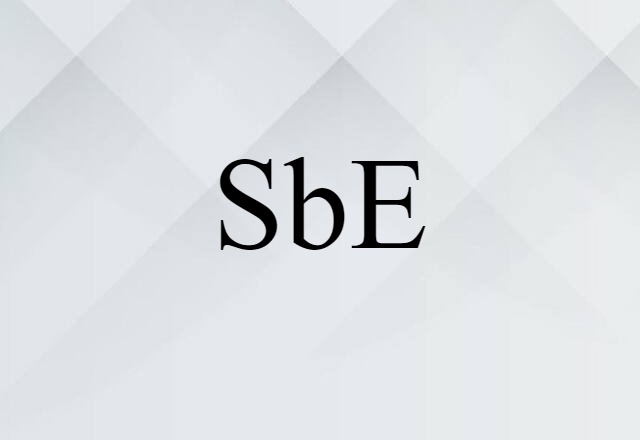 SbE (noun) Definition, Meaning & Examples